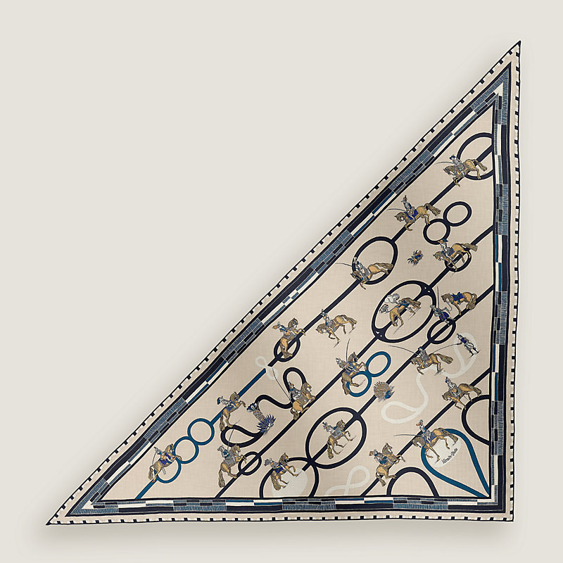 Passades et Serpentines giant triangle - Blue | Hermès Hong Kong SAR